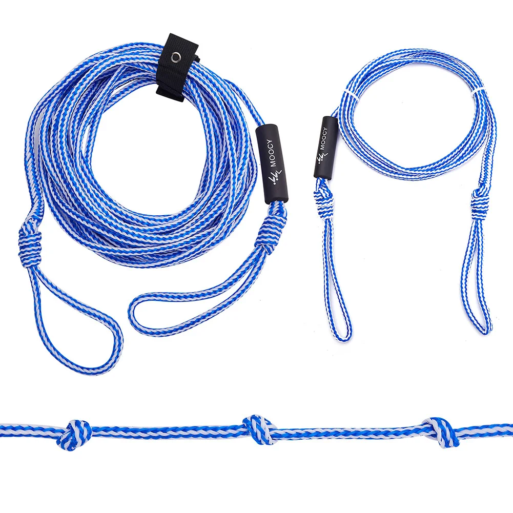 Boat Tube Towable Rope Portable Water Ski Tow Rope Adjustable Length with Keeper Surfing Water Sport Accessories