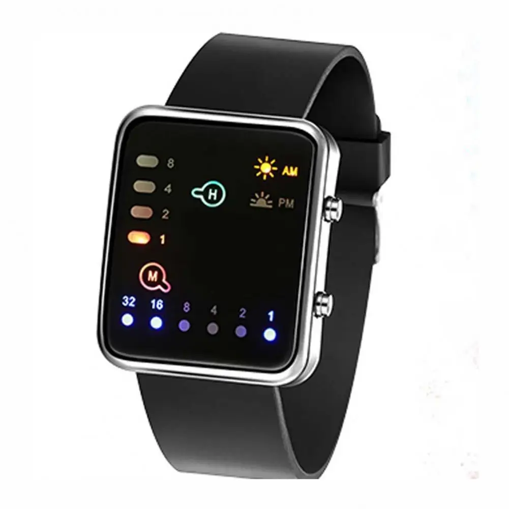 Keys Function Attractive Scratch-resistant Binary Watch Buttons Battery Supply for Work