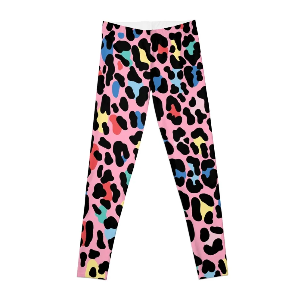 

Rainbow leopard by Elebea Leggings sports tennis for gym top Sweatpants Womens Leggings