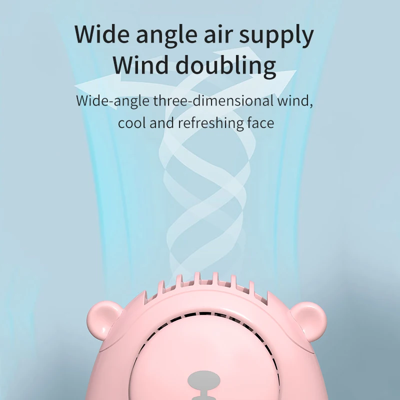 Ventilateur portable rechargeable à 3 vitesses, silencieux et compact, idéal pour l'été, la maison, le camping et les voyages en plein air._voghion.com