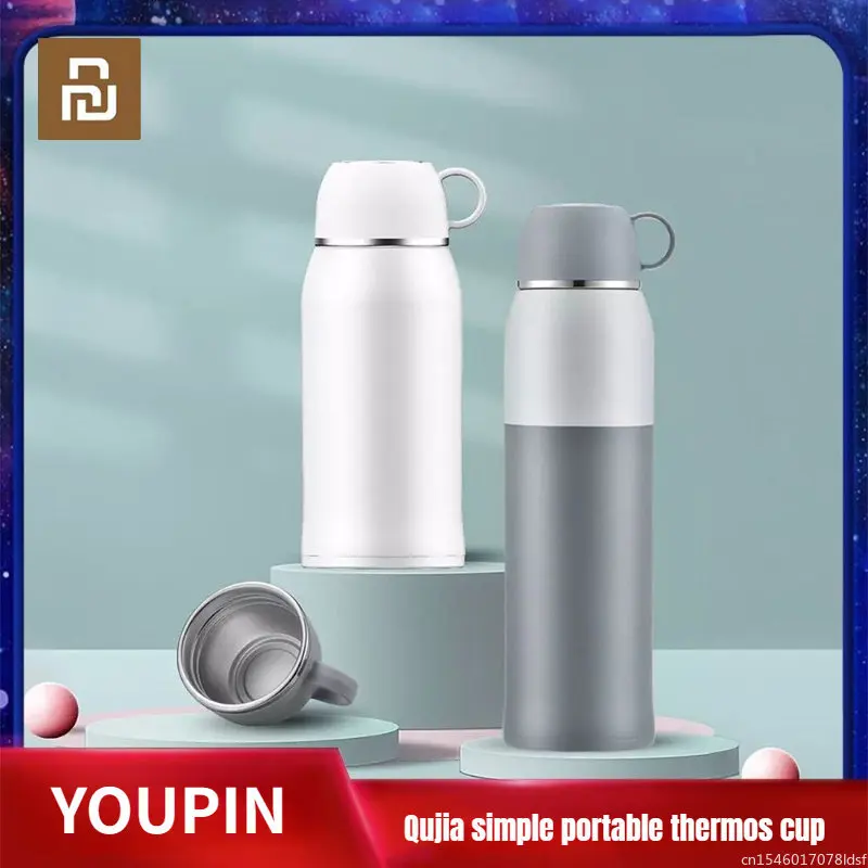 

Youpin Qujia Coffee Cup 600mL Portable Leak-Proof Thermos Keep Hot / Cold Coffee Mug with Safety Lock Design for Car Travel Work