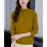 Cashmere Sweater Women Half turtleneck Solid color Pullovers 2025 Winter Autumn Cashmere Sweater Women 1
