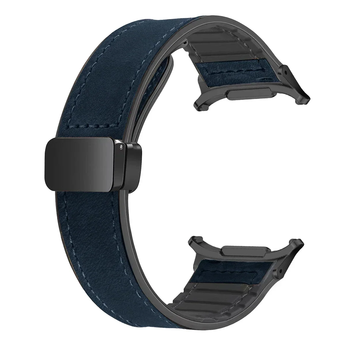 Premium Leather Silicone Magnetic Band Bracelet