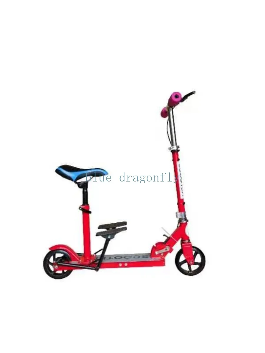 Three-wheeled scooter Children's scooter 4-12 years old 2 -wheel baby Little boy and girl pedal with seat Lightweight, compact