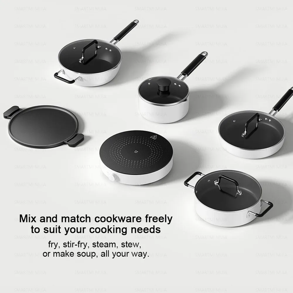 Fogão de indução XIAOMI MIJIA N1, 2100W de alta potência, 6 níveis de calor, 8 proteções de segurança, fácil limpeza, versão chinesa com adaptador 3