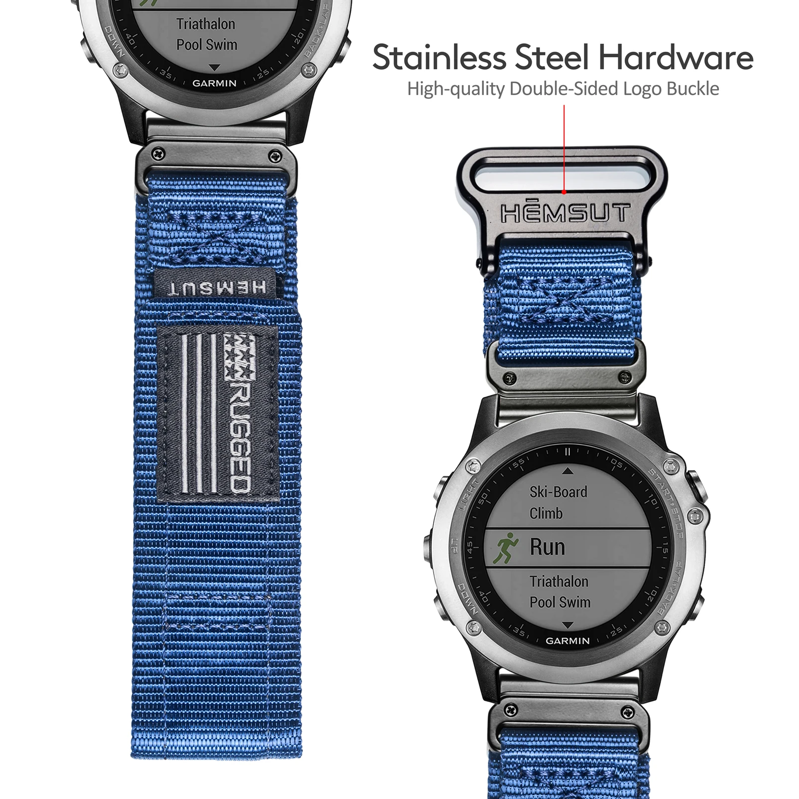 HemsutGarminInstinctWatchBandQuickfitNylonStrapWovenQuickfit