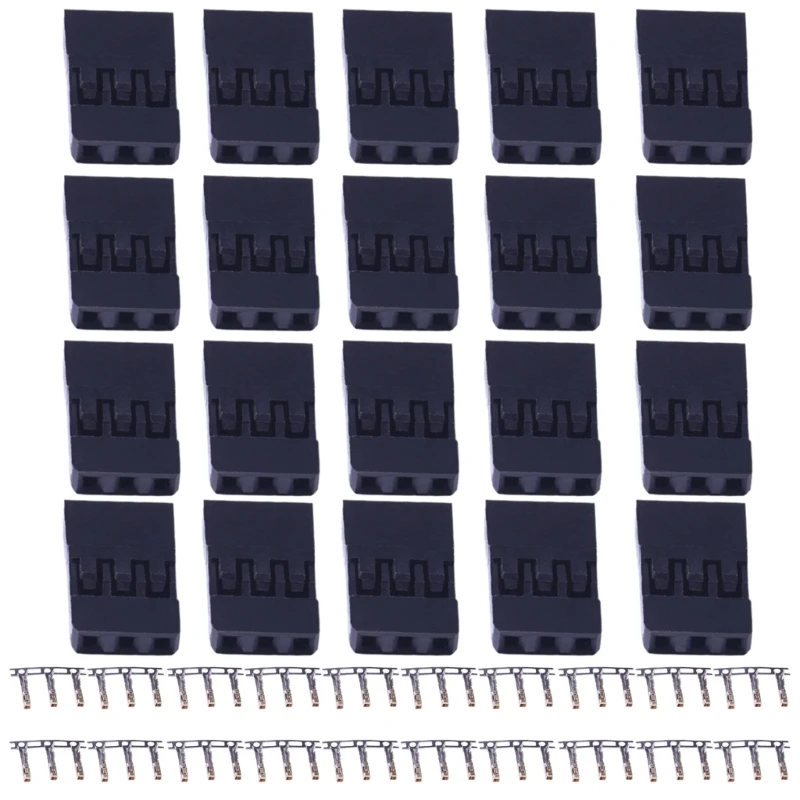 For Futaba Servo Plugs Female/Male 10/20Sets Diy Extension Wire Terminals Crimps Pin