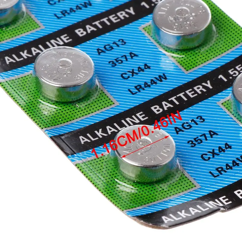 10-50pcs 1.55V AG13 Coin Cell Battery RW82 SR1154 SP76 LR44 357 357A S76E  G13 Alkaline Button For Watch Electronic Remote - AliExpress