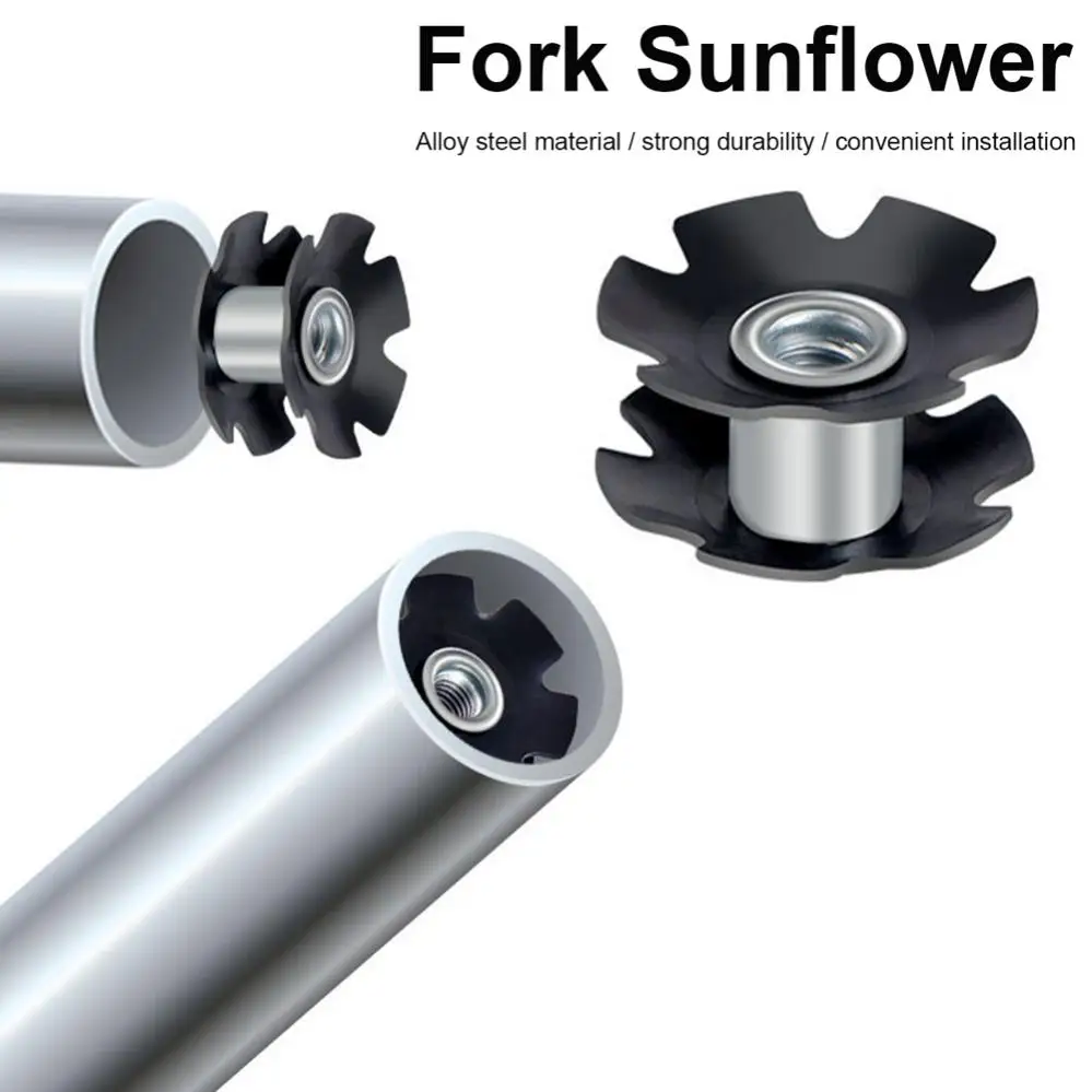 Bicycle Accessories 3pcs Bicycle Front Fork Mount Core Bowl Group Cycling Headset Star Nut Road Bicycle Steer Tube Bike Front Fork Star Nut for Bike
