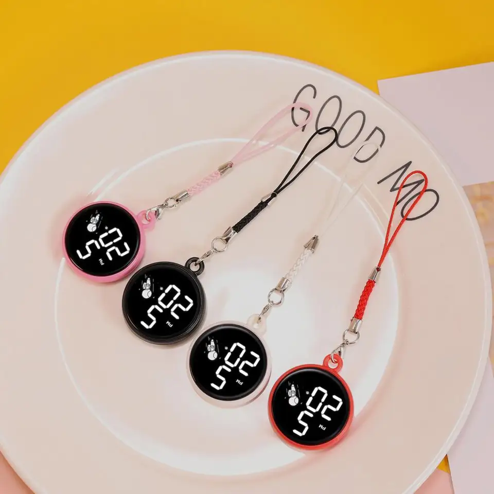 Montre De Poche Porte-clés LED Électronique - Étudiants, Enfants, Étanche, Tactile