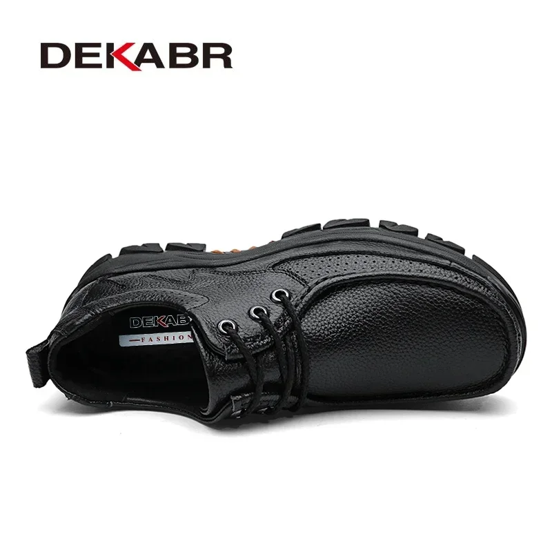 DEKABR Genuine Leather Men Shoes Casual Autumn Summer Fashion Shoes For Men Designer Classical Working Comfort Men Oxfords 2