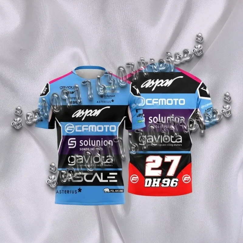 오토바이 경주 대회 Cfmoto Aspar Team 80 드라이버 David Fan 남자 티셔츠 여름 여성 티셔츠 패션 아동복