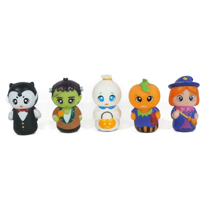 Finger Dolls Soft Rubber Hand Puppet Toy Halloween Baby Preschool Doll Baby Soothing Toy Stuffed Plush Puppets Gifts Home Decor