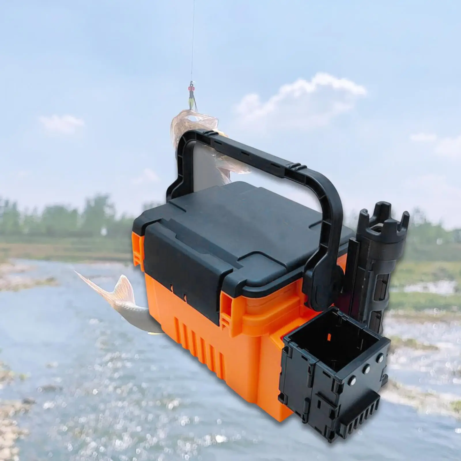 Fishing Box Cup Holder Multifunctional Fishing Organizer Water Bottle Holder