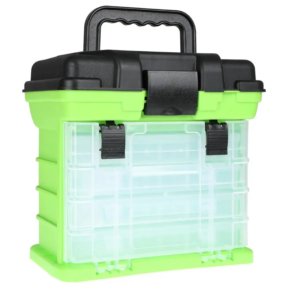 4 Layers Fishing Tackle Box Portable Handheld Large Capacity High