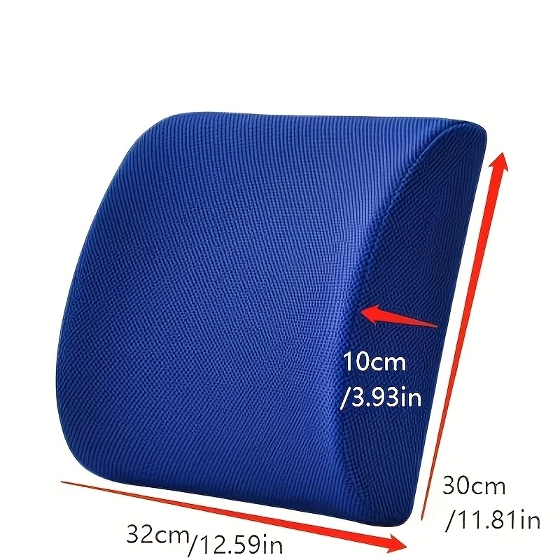 Lumbar Support Pillow For Office Chair And Car Seat, Perfectly Balanced Memory Foam Lumbar Pillow Multi-purpose Back Cushion For 3