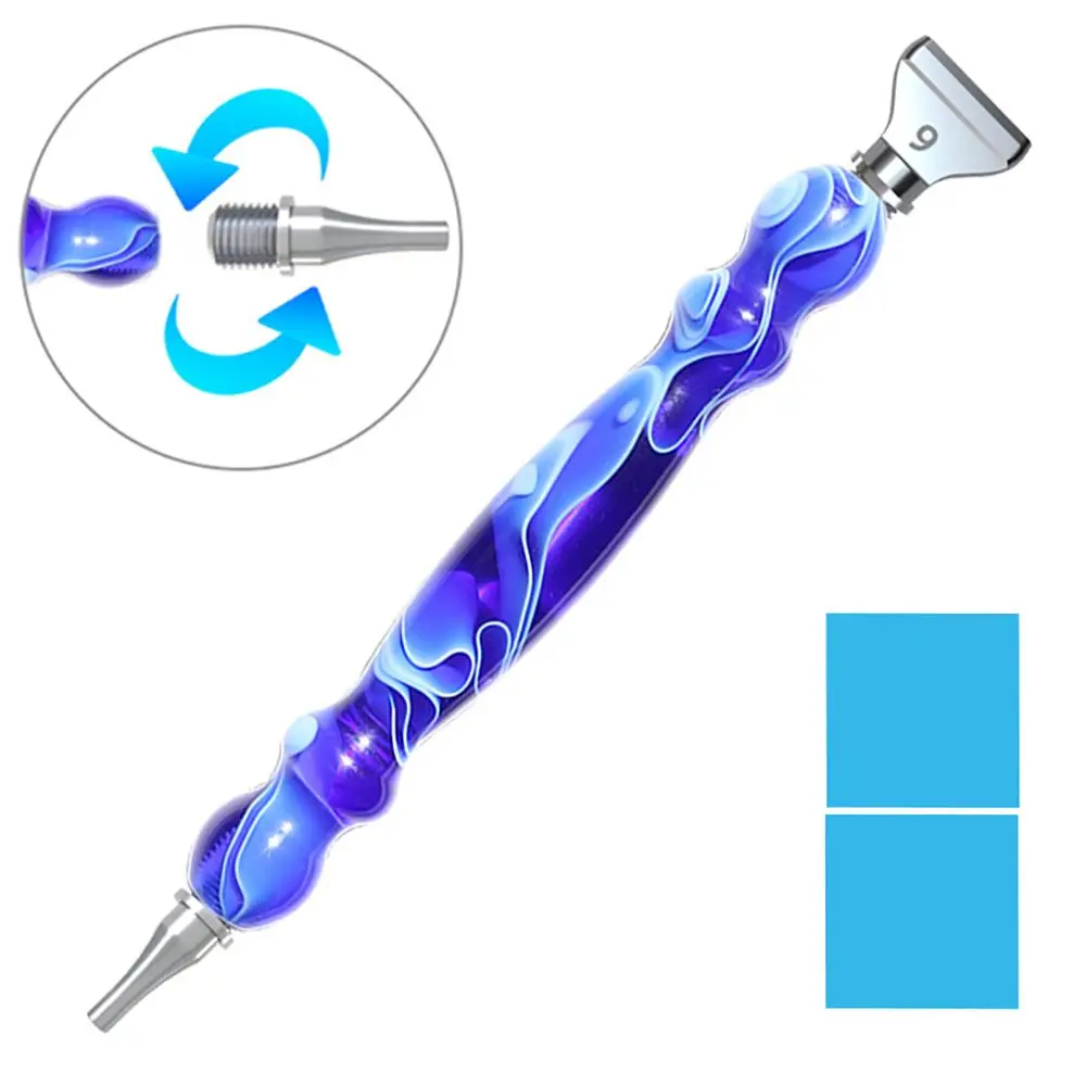 Upgrade Resin Diamond Painting Pen Alloy Replacement Pen Heads Point Drill Pens Glue Clay Embroidery DIY Craft Nail Art 