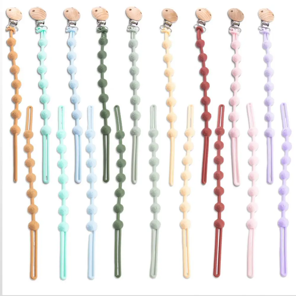 

One-piece Silicone Baby Pacifier Chain Baby Products Anti-drop Pacifier Clip Babies Teething Chain Toy Gifts Baby Items