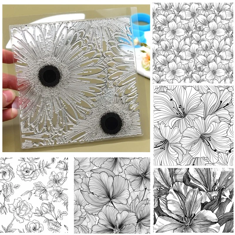 OLYCRAFT Plantillas De Arcilla De 10x12.7 Cm Patrón Floral Pantalla De Seda Para Arcilla Polimérica Plantillas De Transferencia De Malla Para Hacer Joyas De Arcilla Polimérica