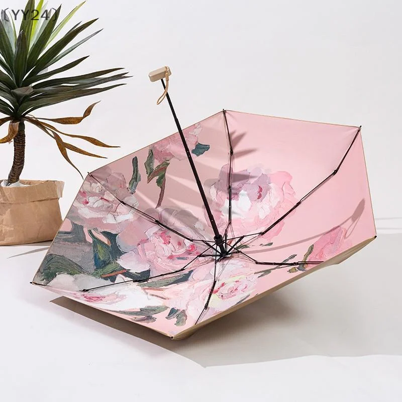 Portable and Stylish Women's Sun Parasol with UV Protection