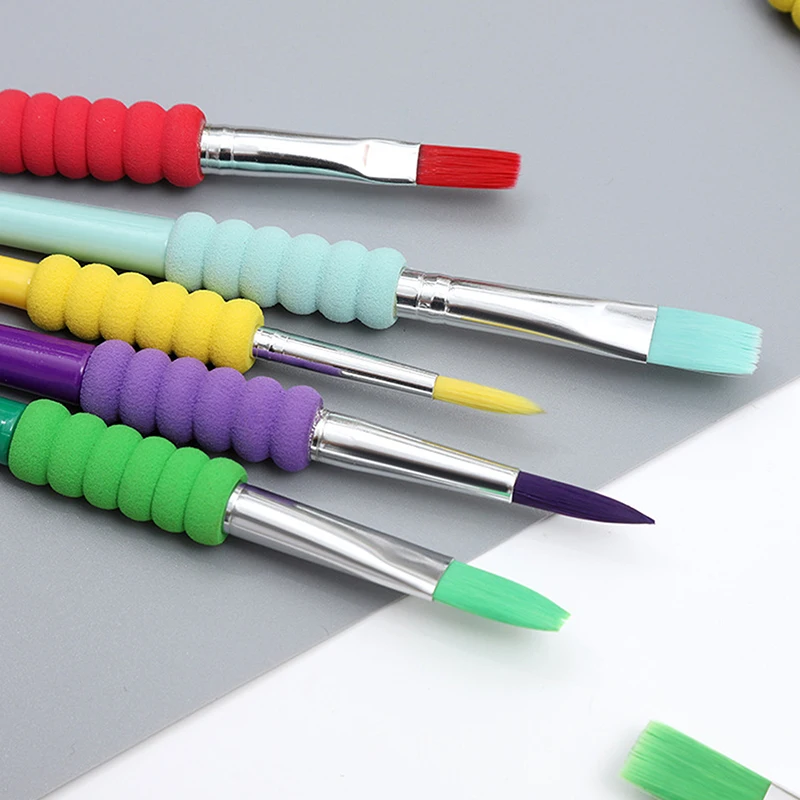 

Карамельные цвета губка Катушка Пластиковый стержень Изобразительное искусство нейлоновая Акварельная масляная живопись Diy граффити детская кисть