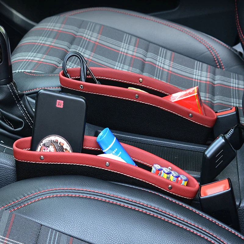 Car Organizer Storage Car Seat Slit Gap Pocket Multifunctional Driver Seat Catcher Cup Holder