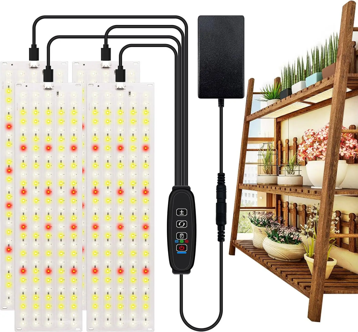 Description Picture 6 of itemNew LED Grow Panel Light Ultra-thin Full Spectrum Dimmable Timer Plant Lights Under Cabinet Growing Lamp for Indoor Plants Rack