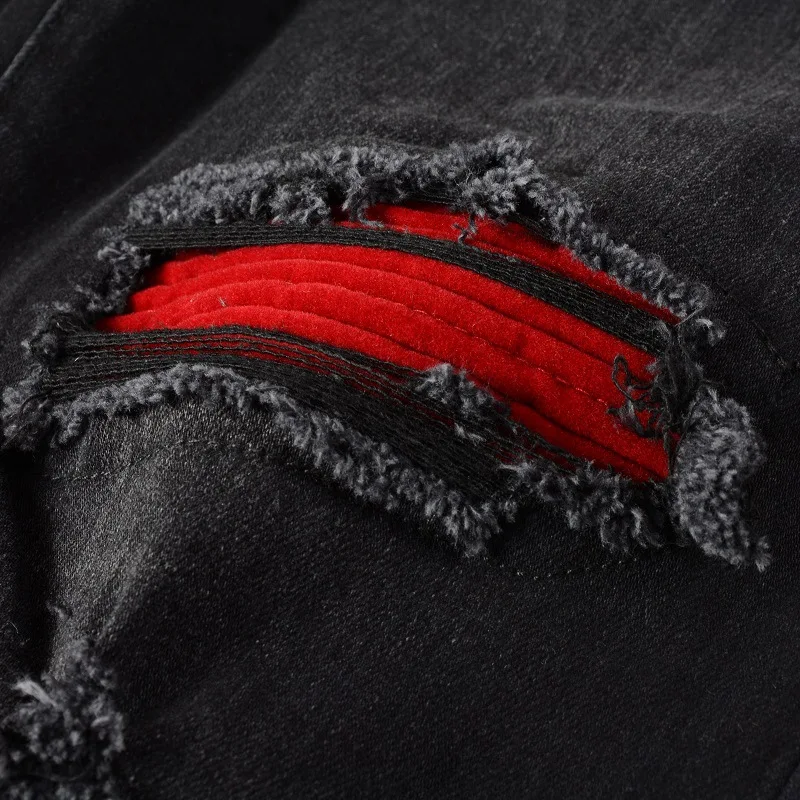 European and American Fashion Street Fashion Patch Jeans High Street Fashion Men Slim Jeans Jeans for Men 5