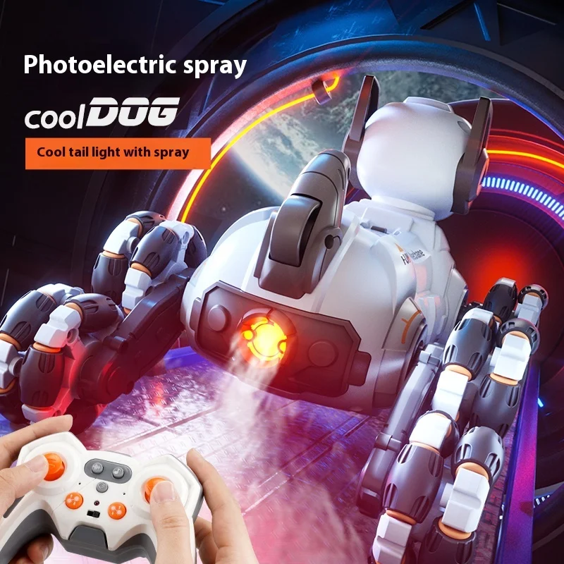 Intelligent Robot Dog Remote Control Car Spray Stunt Eight-wheel RC Machine Swinging Arm Climbing Car Toy Boy Gift