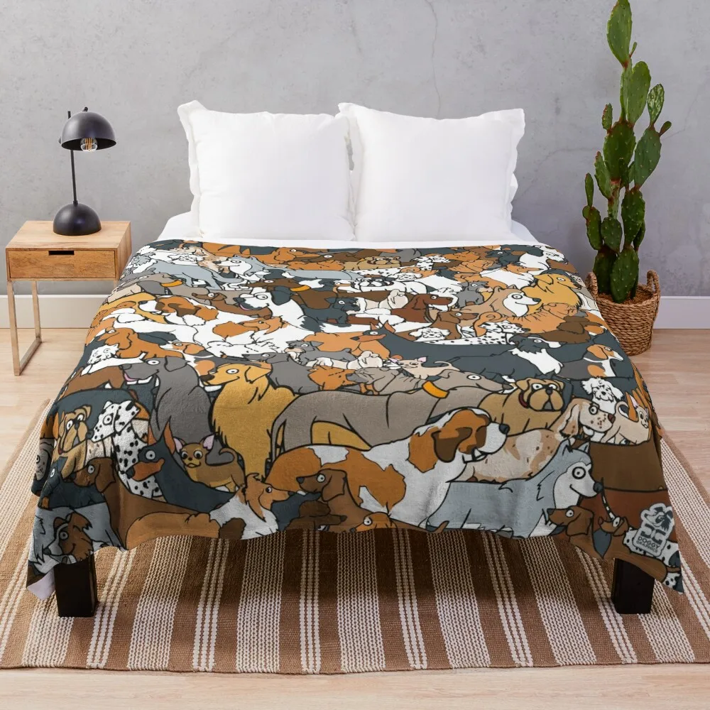 

Dogs!!! Throw Blanket Blanket For Travel Light