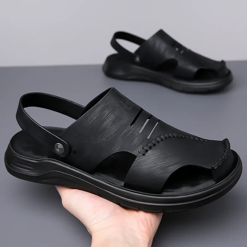 صنادل جلدية للرجال صيف جديد ستار رئيس نقار الخشب ا...