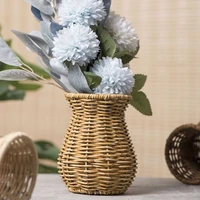 Decorative Rattan Vase Woven Decorative Table Vase for Dried Flower,Home and Office Durability and Waterproof Decors 2