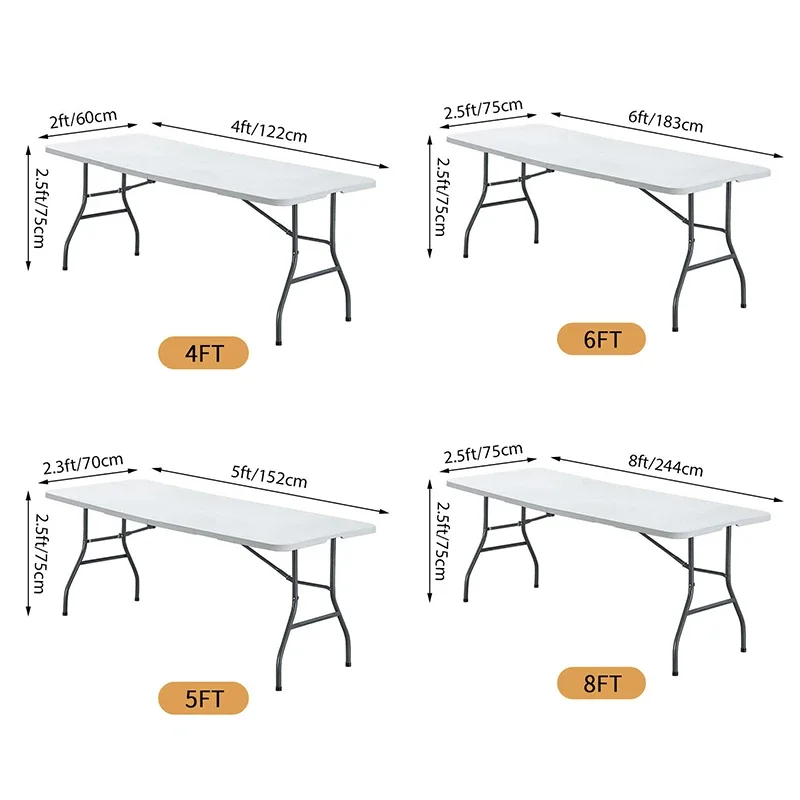 Mantel Rectangular Ajustado Elástico Impermeable De 4 Pies / 6 Pies Para Picnic Campamento Interior Exterior
