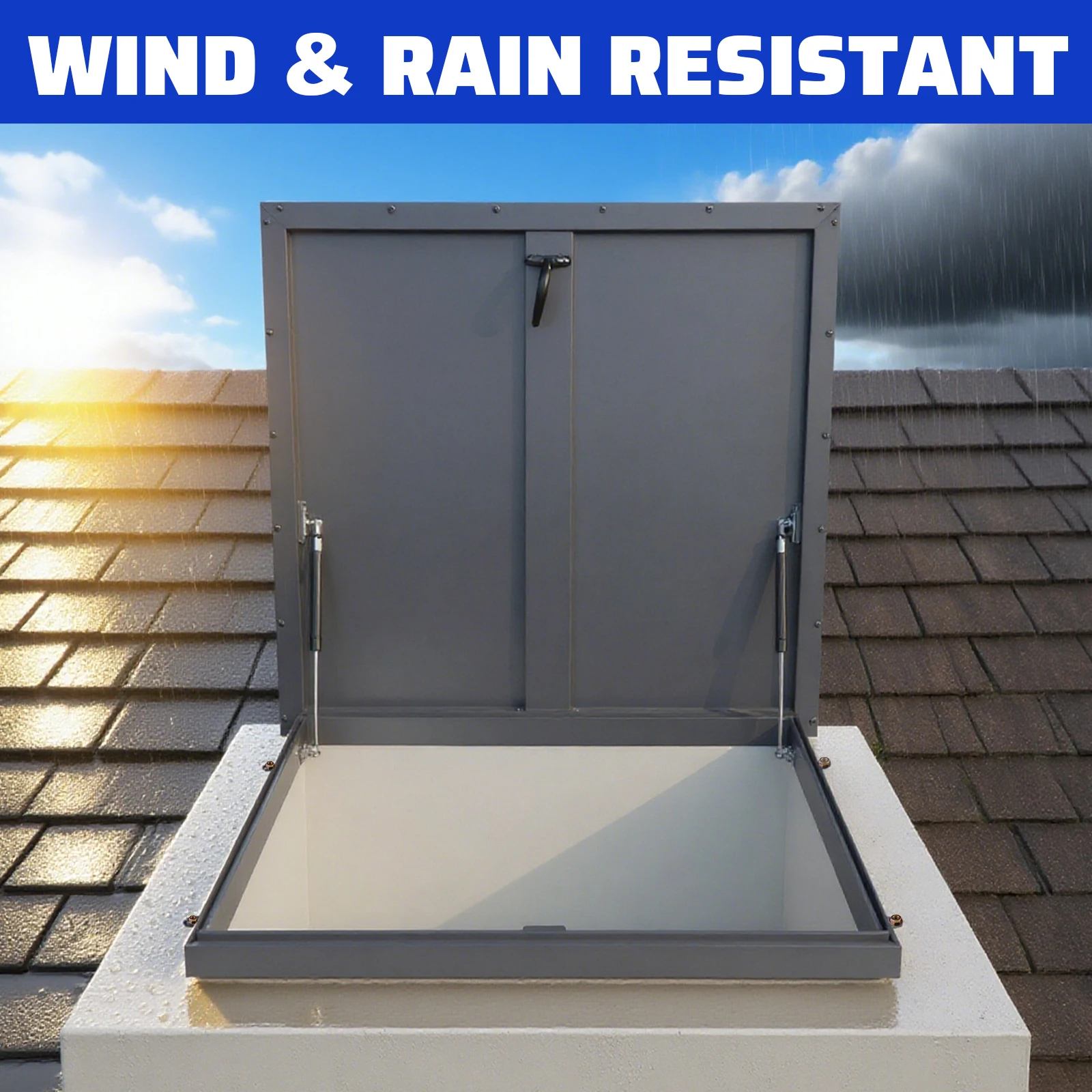 Roof Hatch Square Attic Skylights Roof Hatch Vent Access Door Galvanized Steel Roof Safety Door Suitable for Home Industry