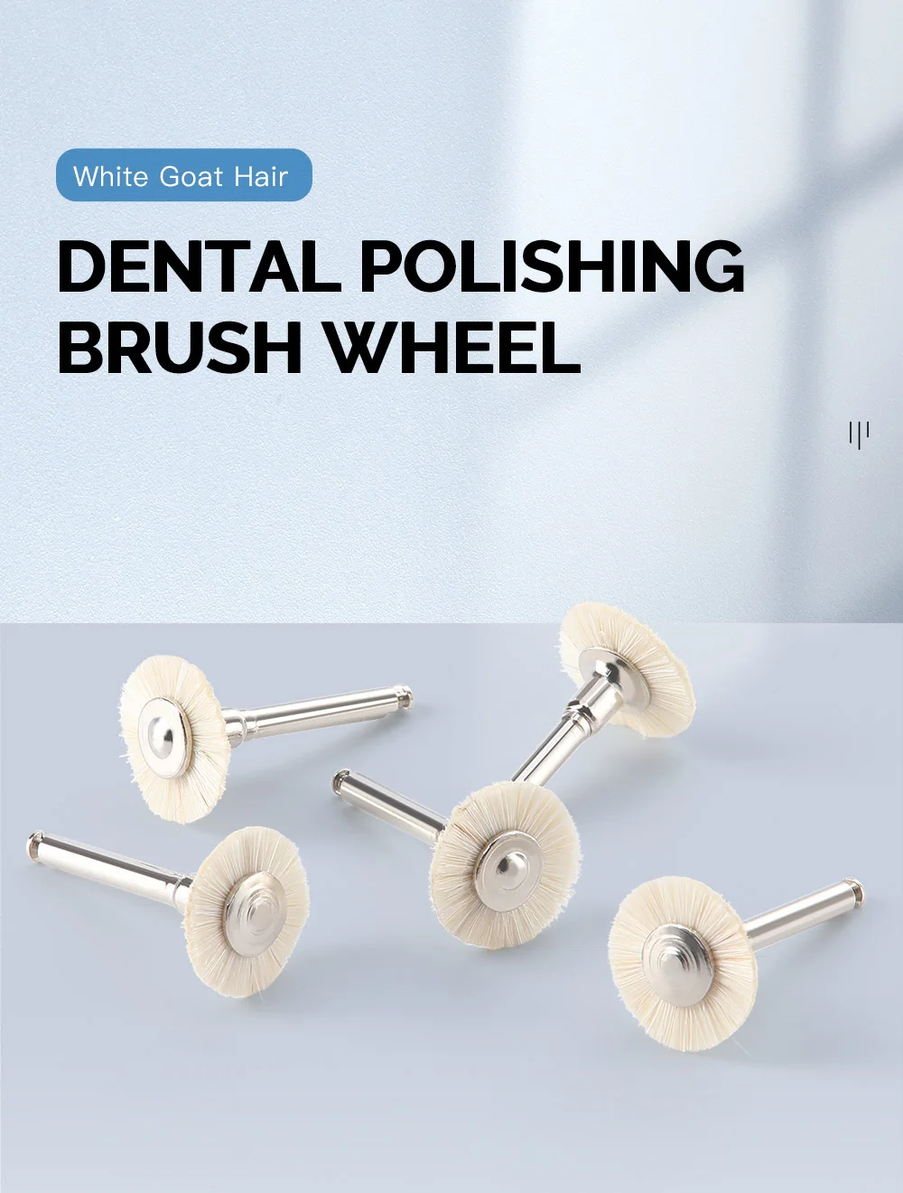10 Teile/paket AZDENT Dental Polieren Pinsel Rad RA Polierer Filz Baumwolle Weiß Ziegenhaar für Niedrige Geschwindigkeit Handstück Zahnmedizin Werkzeug – Detail 19