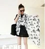 Summer Beach Long Shawl Fahion Skull Print Chiffon Silk Scarf Mulim Hijab For Man Women Soft Thin 50*150cm 3