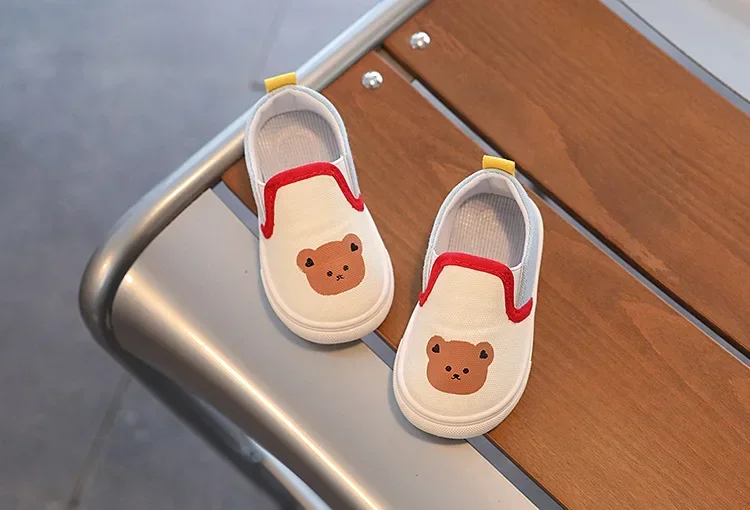 Mode atmungsaktive rutschfeste Kinderschuhe Kinder Segeltuchschuhe Slip on Cartoon Jungen Turnschuhe leichte Schulmädchen Schuhe Tênis – Detail 15
