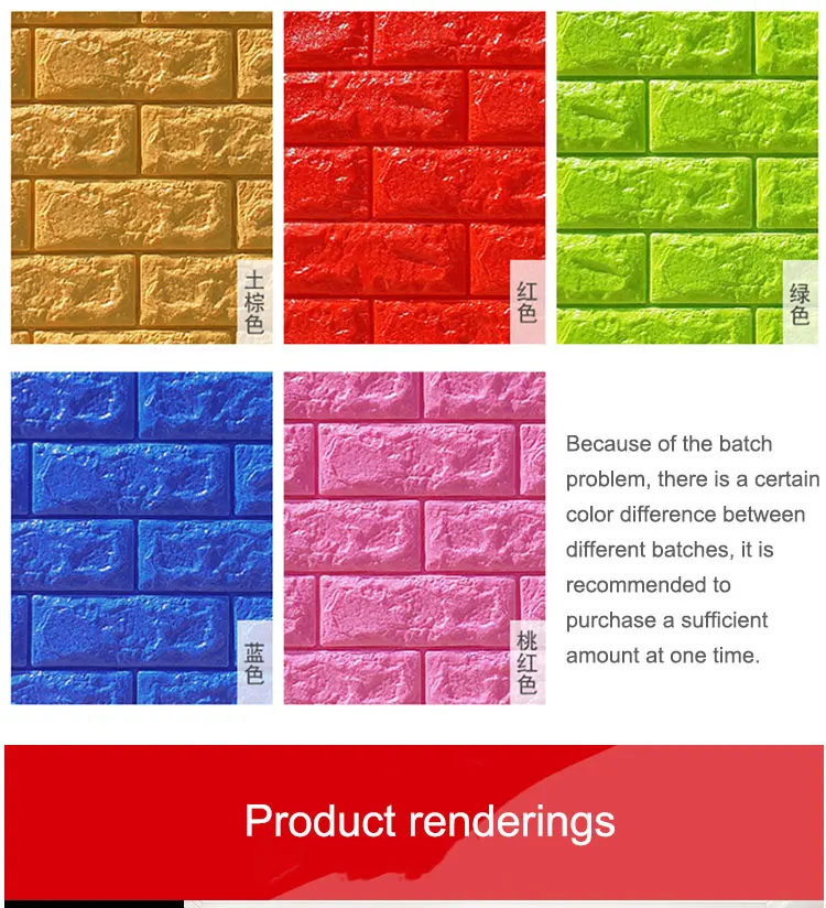

70*77 3D Wall Sticker Self Adhesive Wallpaper DIY Brick Living RoomTV Kids Safty BedroomWarm Home waterproof Decor Wall Stickers