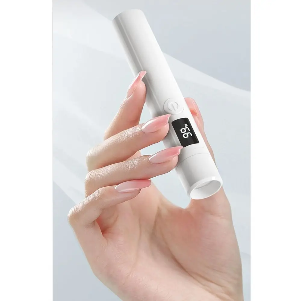 Portable UV LED Nail Lamp 2 Modes Fast Curing Mini Handheld UV Light with Silicone Nail Stamp LED Display