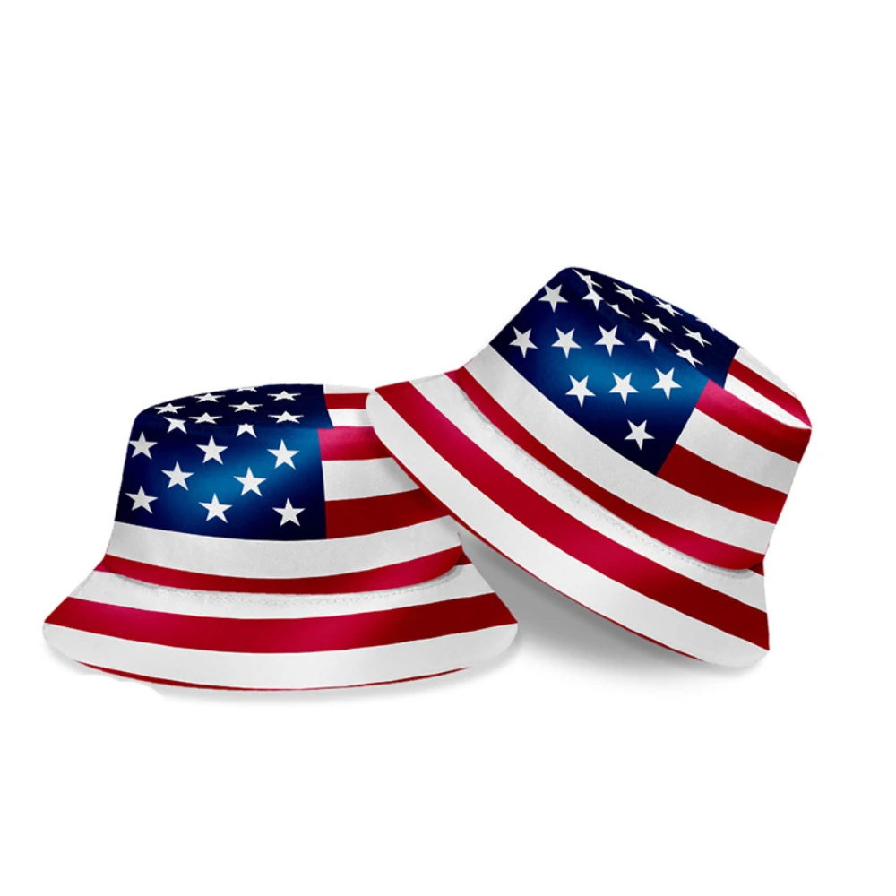

Панама с принтом звезд и полос, флаг США для мужчин и женщин, повседневный головной убор в стиле хип-хоп для взрослых, женская пляжная шляпа
