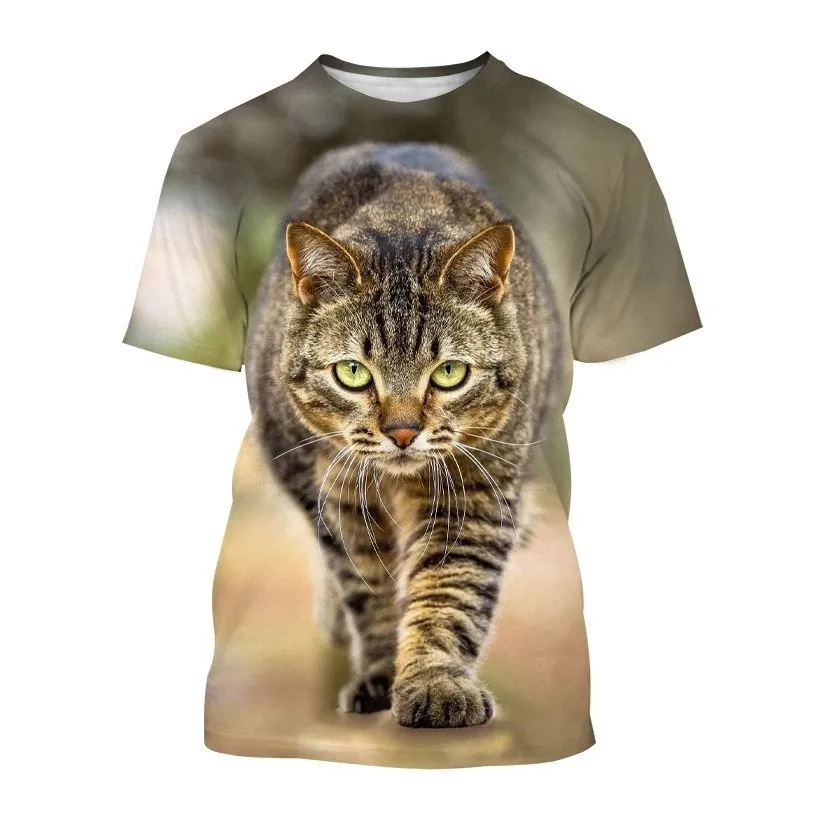 

Summer Fashion 3D Chinese Li Hua Cat Printing Cute Dog T-shirt Unisex Casual Short-sleeve Couple Harajuku O-neck Breathable Tops