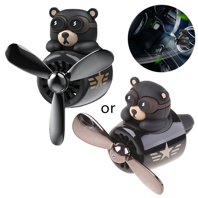 Perfume Diffuser Decor Cute Bear Piloting Vent Air Freshener Auto Accessories Solid Perfume Gifts for Family Drop Shipping