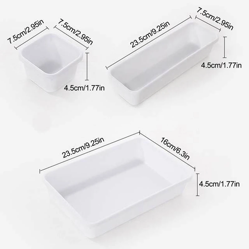 Description Picture 3 of item13Pcs Drawer Organizers Separator for Home Office Desk Stationery Storage Box for Kitchen Bathroom Makeup Organizer Boxes