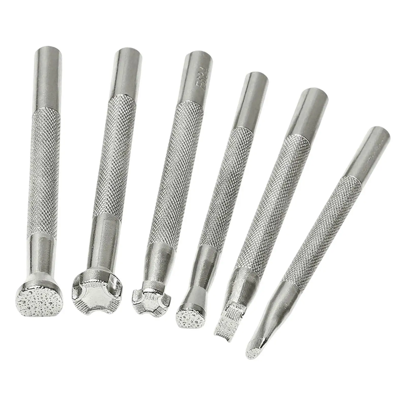6 Pieces Leather Stamping Tools Metal Leather Stamps Adults Patterns Stamp Punch Leather Carving Tools for DIY Art Working