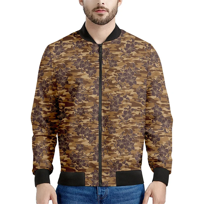 thumbnail image 1 of Chaqueta clásica con estampado 3D de camuflaje y cremallera para hombre y niño, sudadera de moda, camisetas de manga larga, abrigos de bombardero callejeros, ropa para hombre, 1 of 5