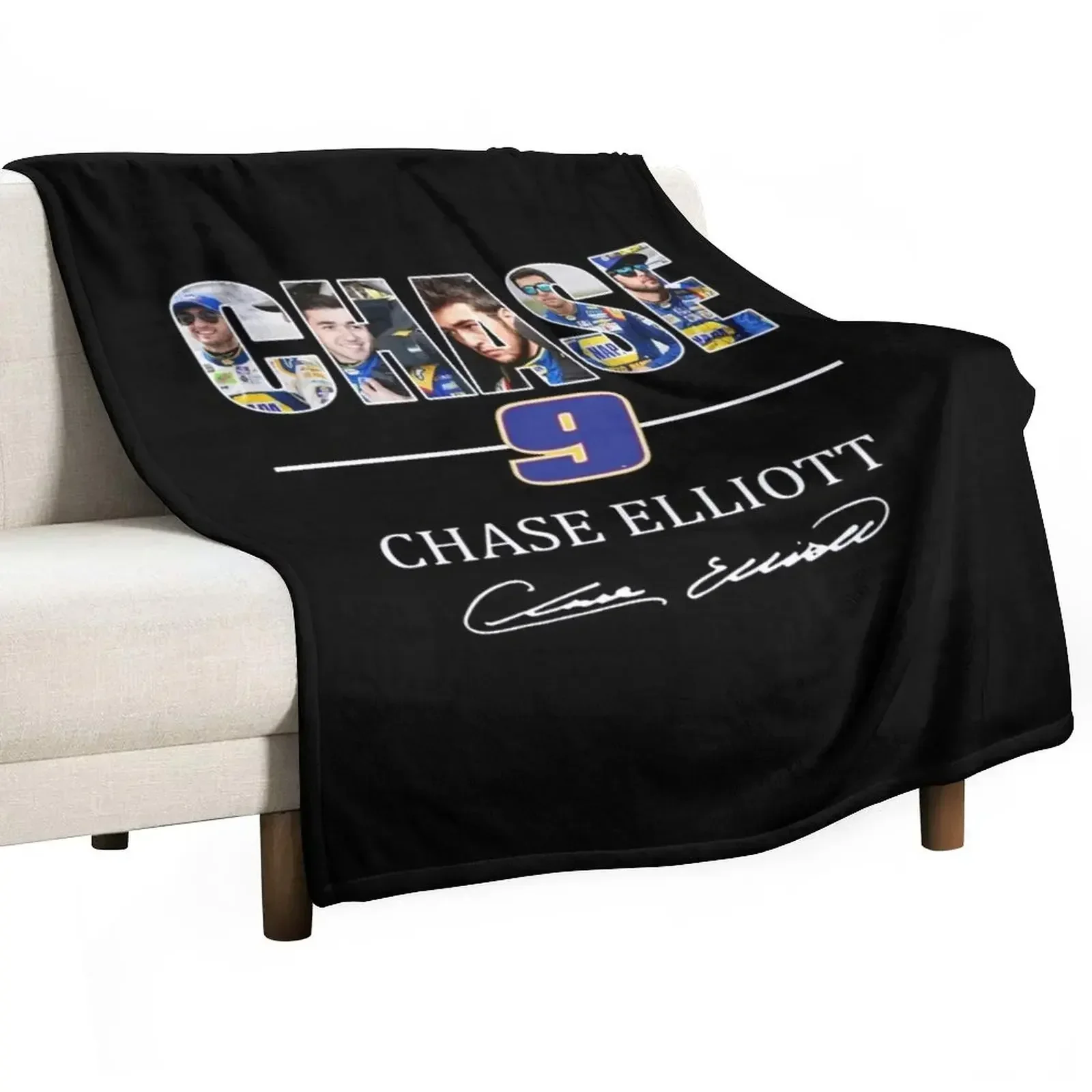 

Chase 9 Chase Elliott Signature Gifts For Fans, For Men and Women, Gift Christmas Day Throw Blanket Shaggy Hairys Blankets