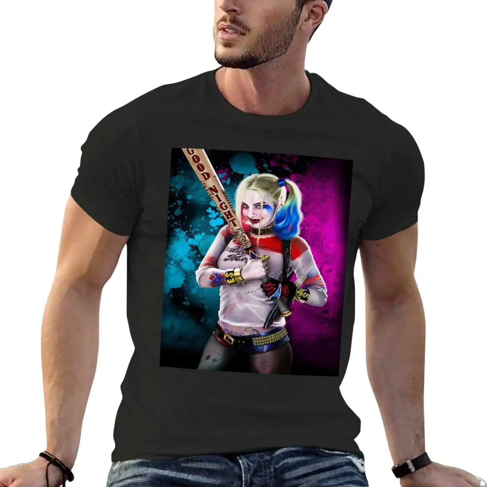 

Margot Robbie T-Shirt oversized tees vintage clothes t shirt for men