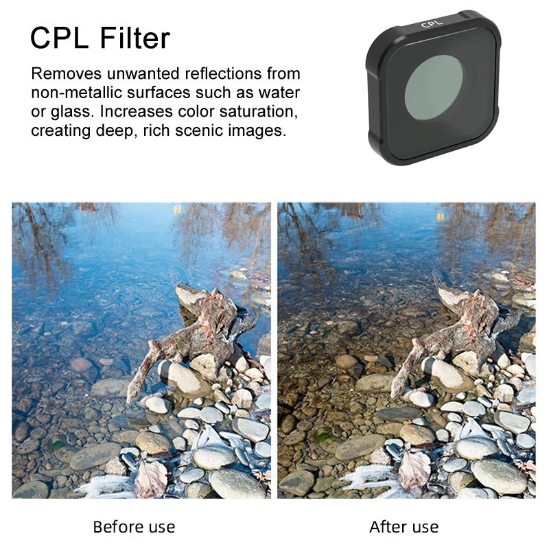 Gopro-lens Protector Conjunto para Mergulho Noturno Eyefish Câmera Acessórios uv Cpl nd 16 32 64 10 11 - Image 6