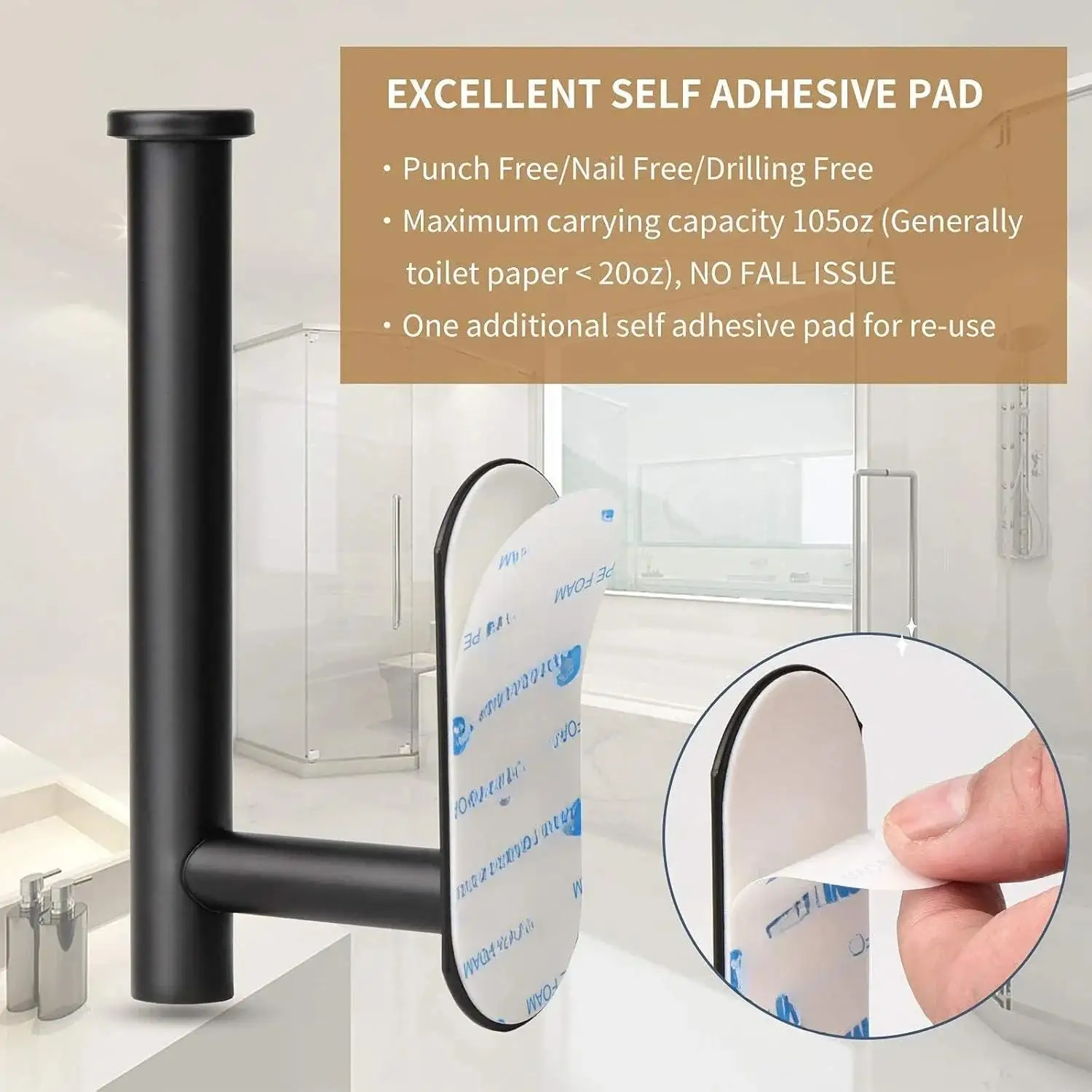 304 Stainless Steel Toilet Paper Holder Self-adhesive Non-perforated Paper Towel Holder Bathroom RV toilet Tissue Holder paper towel holder toilet paper holder toilet roll holder tissue holder