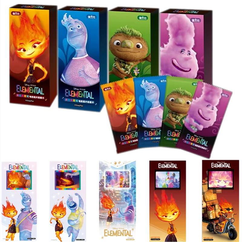 

New CARD.FUN Genuine Disney Pixar Crazy Elements City Movie Film Card Game Hobby Children Gift Toy Collection Card